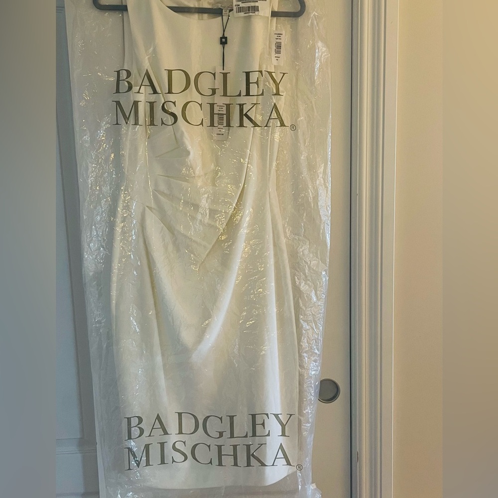 Badgley Mischka Cocktail Dress - Ivory Size 12 NWT